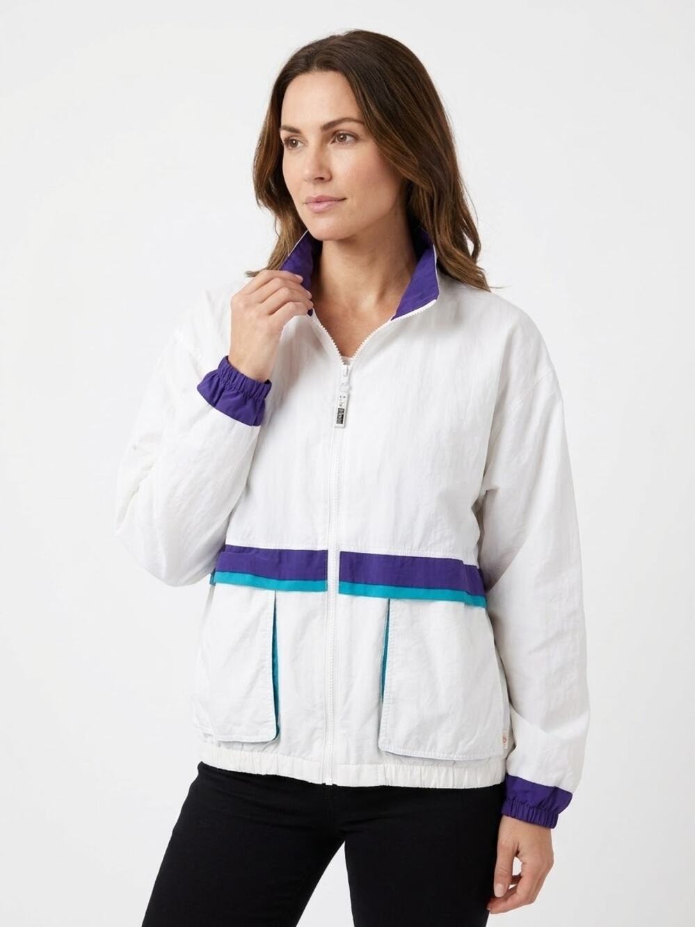 Retro Vintage 90s Windbreaker Track Jacket Size M